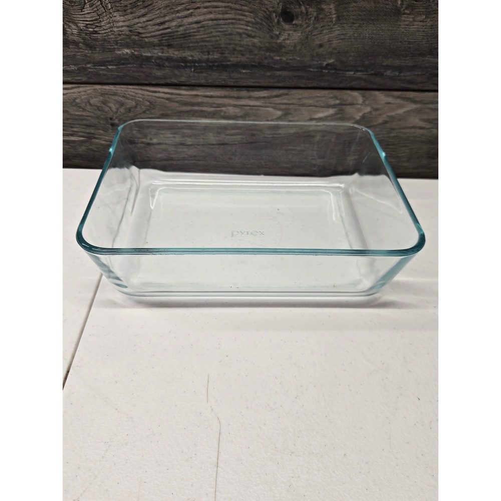 Pyrex 7211 Clear Glass Rectangular Food Storage Dish 6 Cup 8x6x2 Made in USA‎